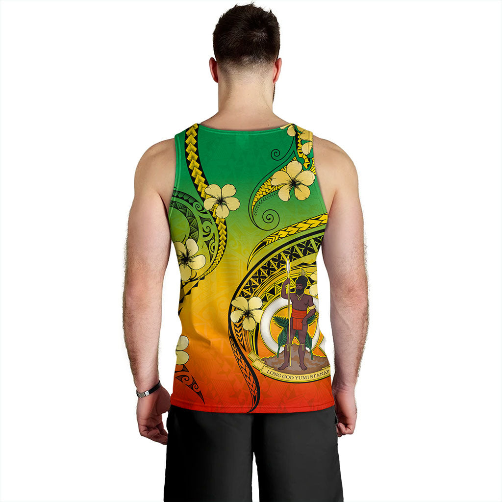 Vanuatu Tank Top Melanesian Style Plumeria Flower