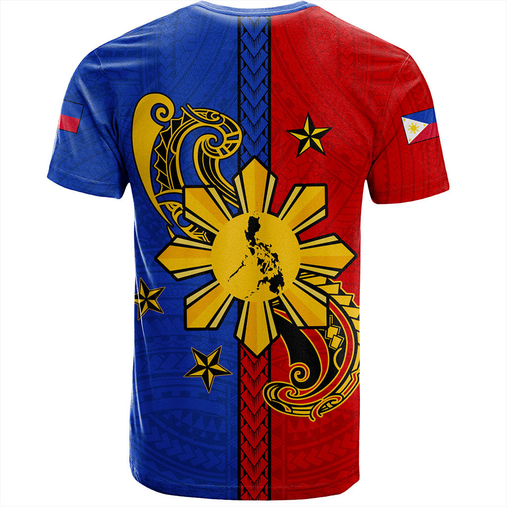 Philippines Filipinos T-Shirt Sun Star Polynesian Half Concept
