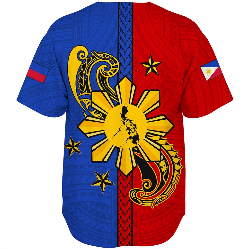 Philippines Filipinos Baseball Shirt Sun Star Polyneisan Half Concept