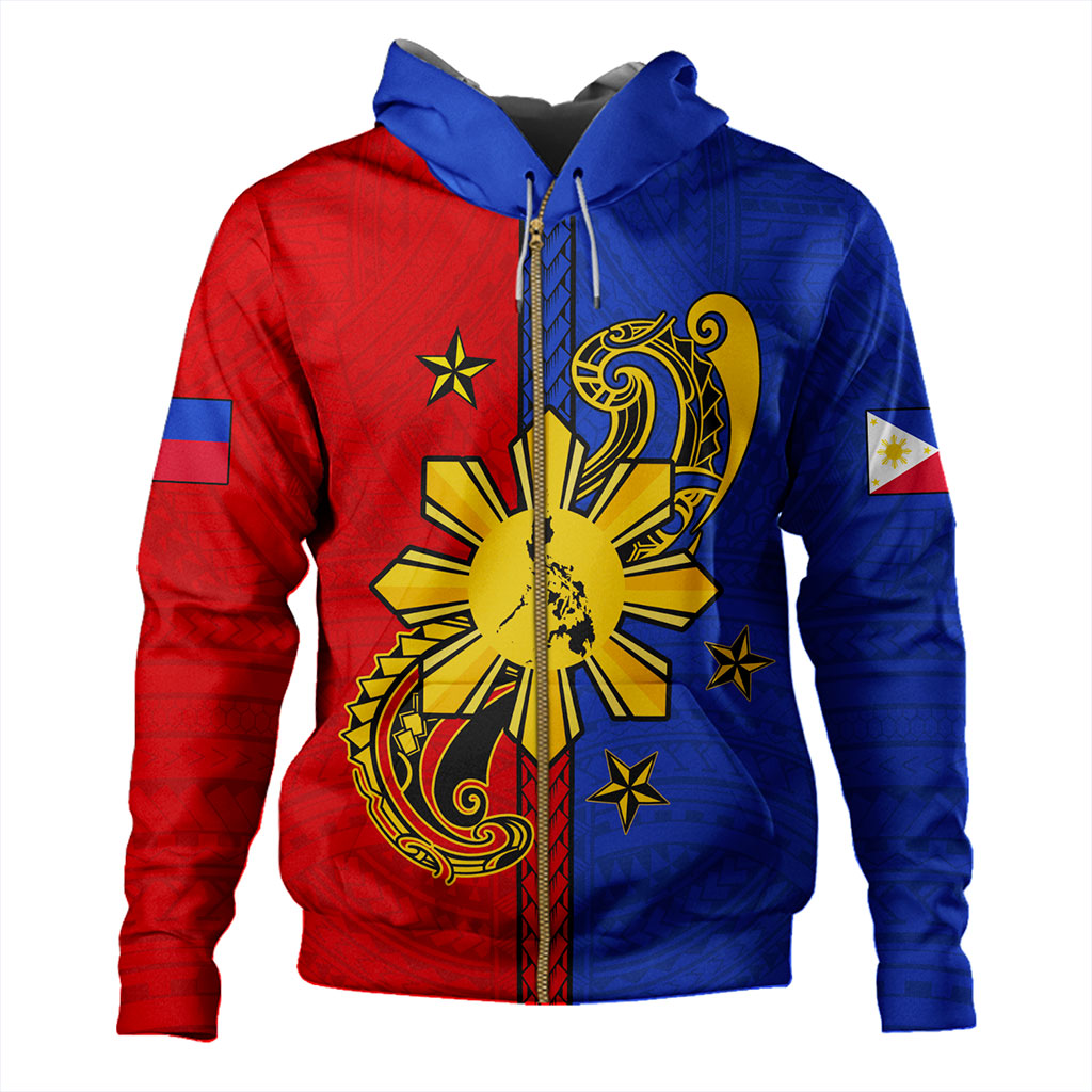 Philippines Filipinos Hoodie Sun Star Polynesian Half Concept