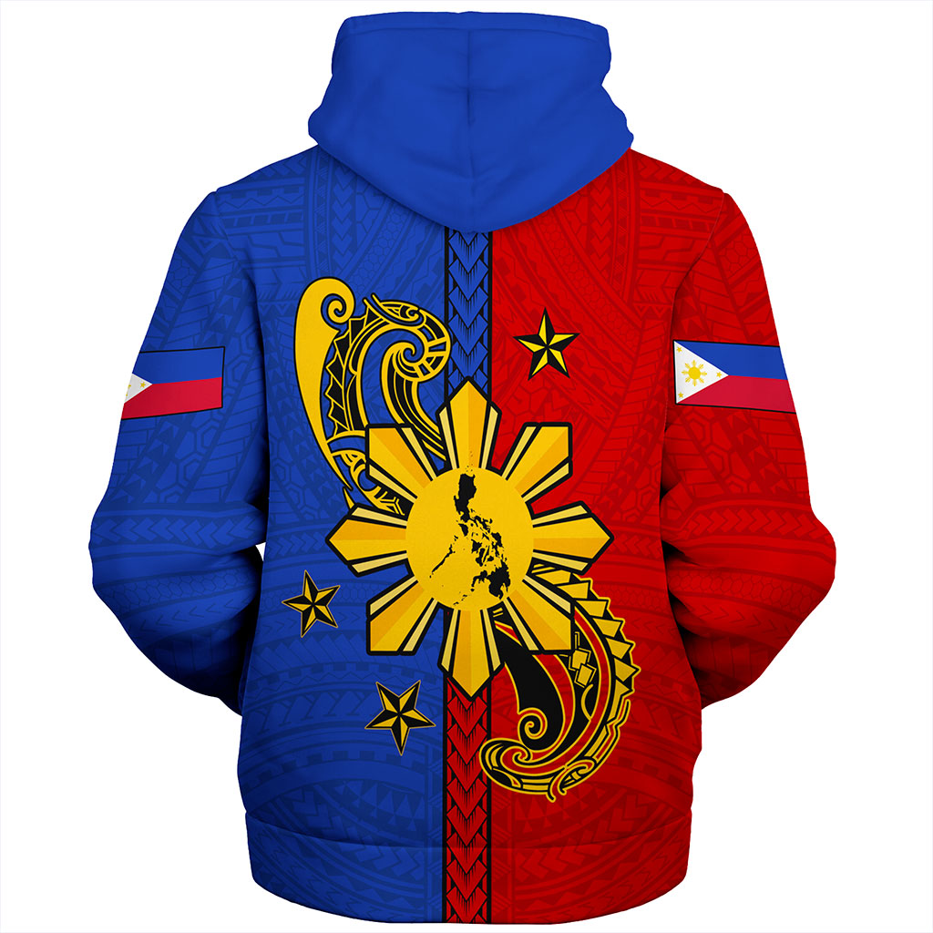 Philippines Filipinos Sherpa Hoodie Sun Star Polynesia Half Concept
