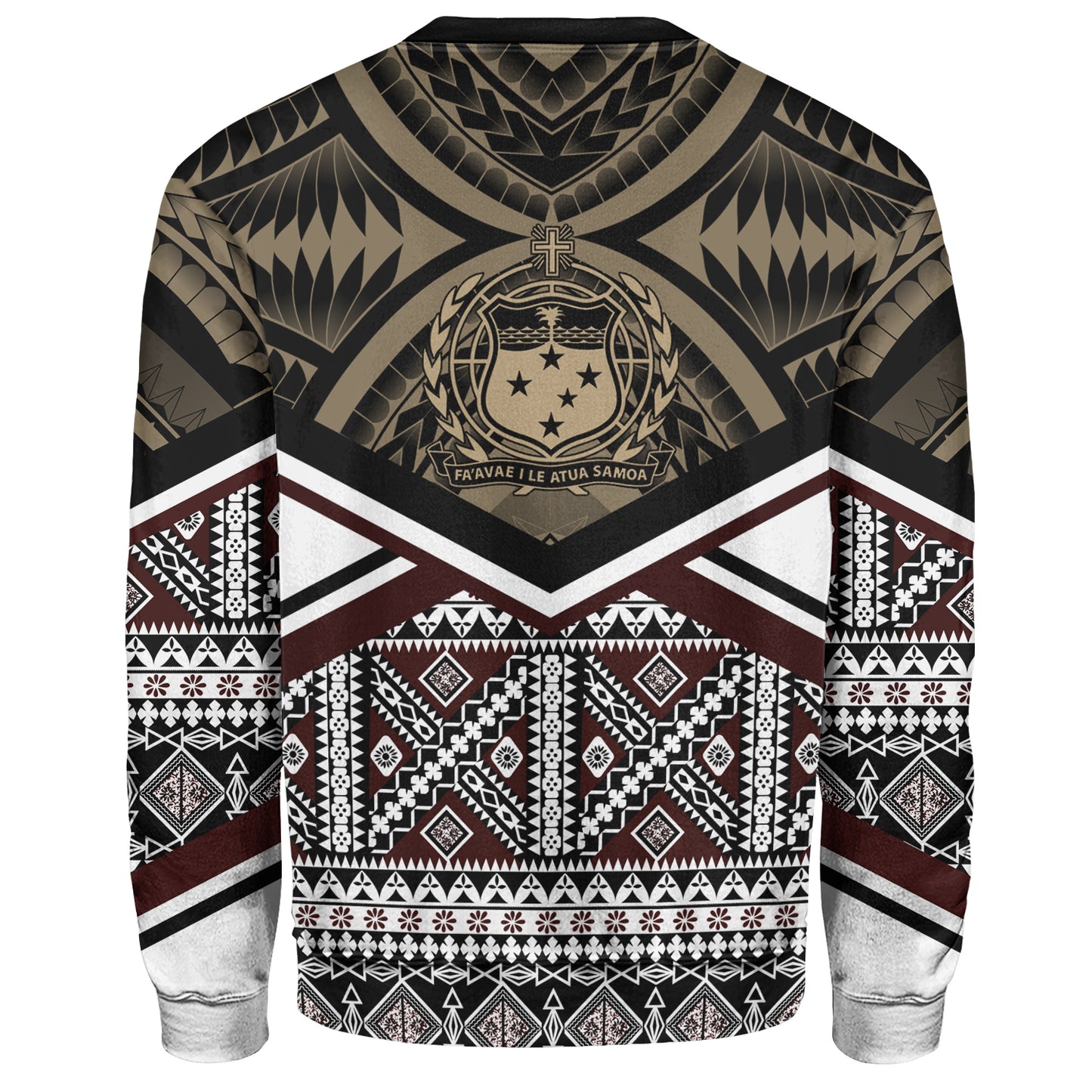 Samoa Sweatshirt - Samoa Masi Dobby Coat Of Arms