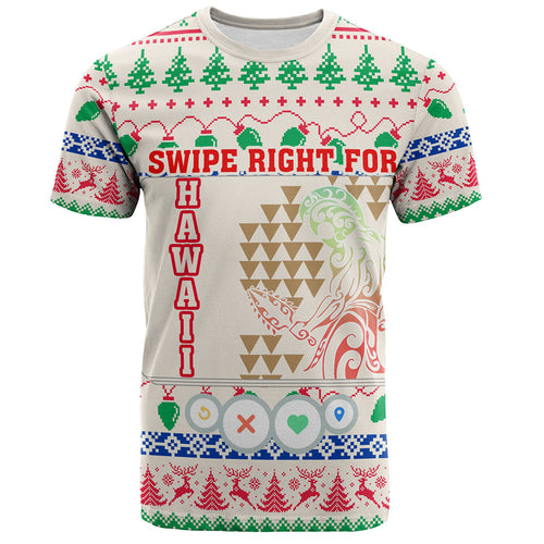 Hawaii T-Shirt Swipe Right For Hawaii Christmas
