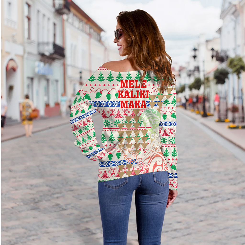 Hawaii Off Shoulder Sweatshirt Swipe Right For Hawaii Christmas