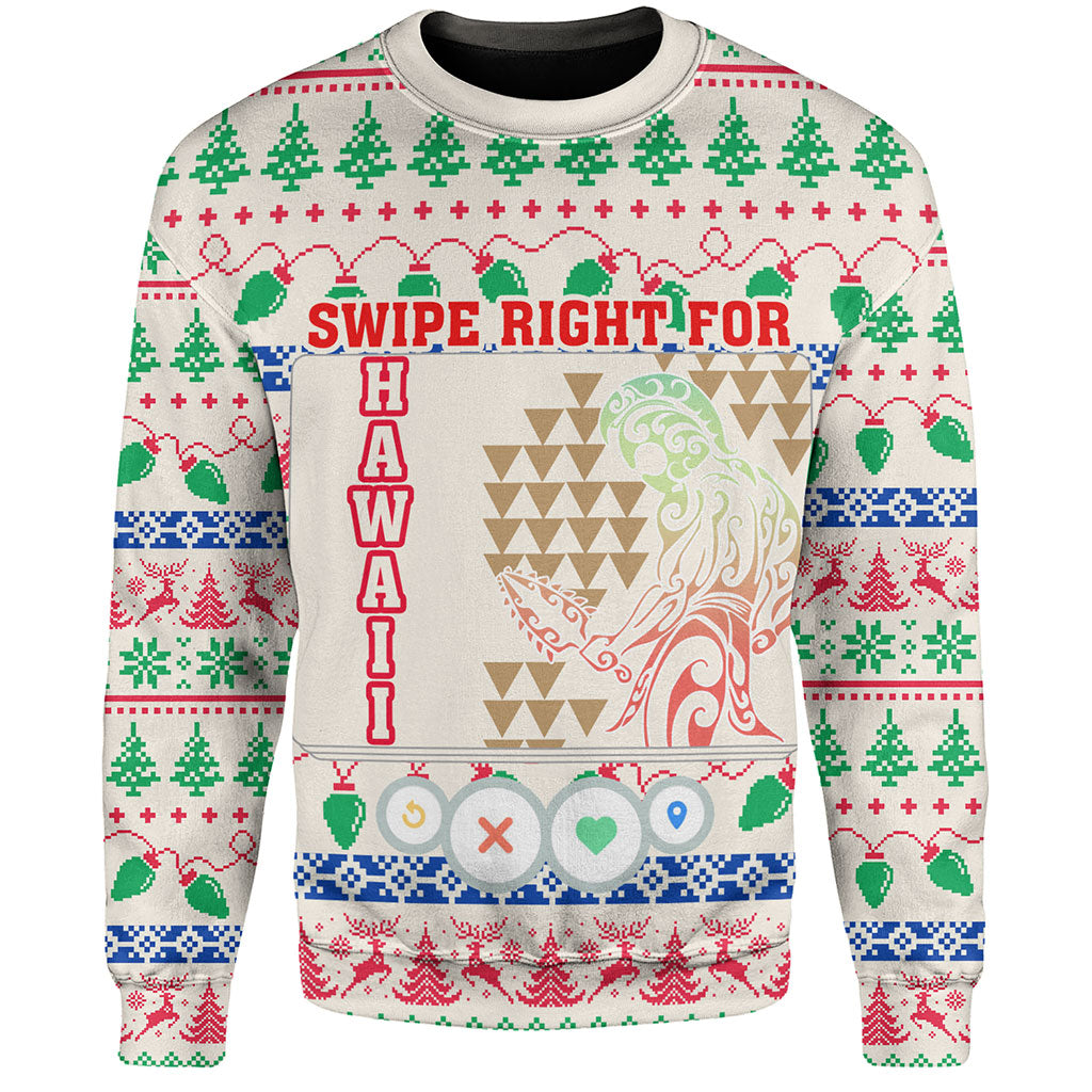 Hawaii Sweatshirt Swipe Right For Hawaii Christmas
