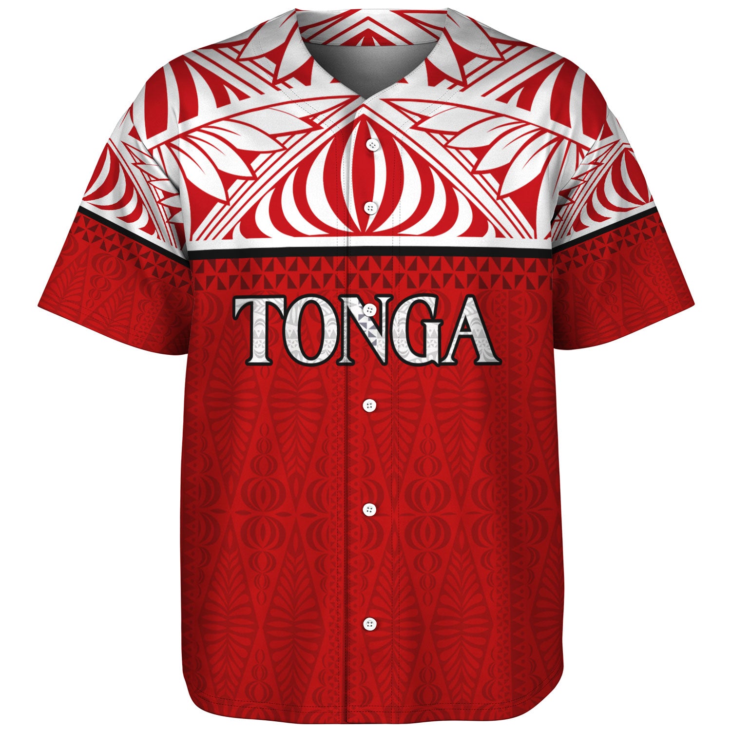 Tonga Custom Personalised Baseball Shirt Coat Of Arms Ngatu Patterns Design