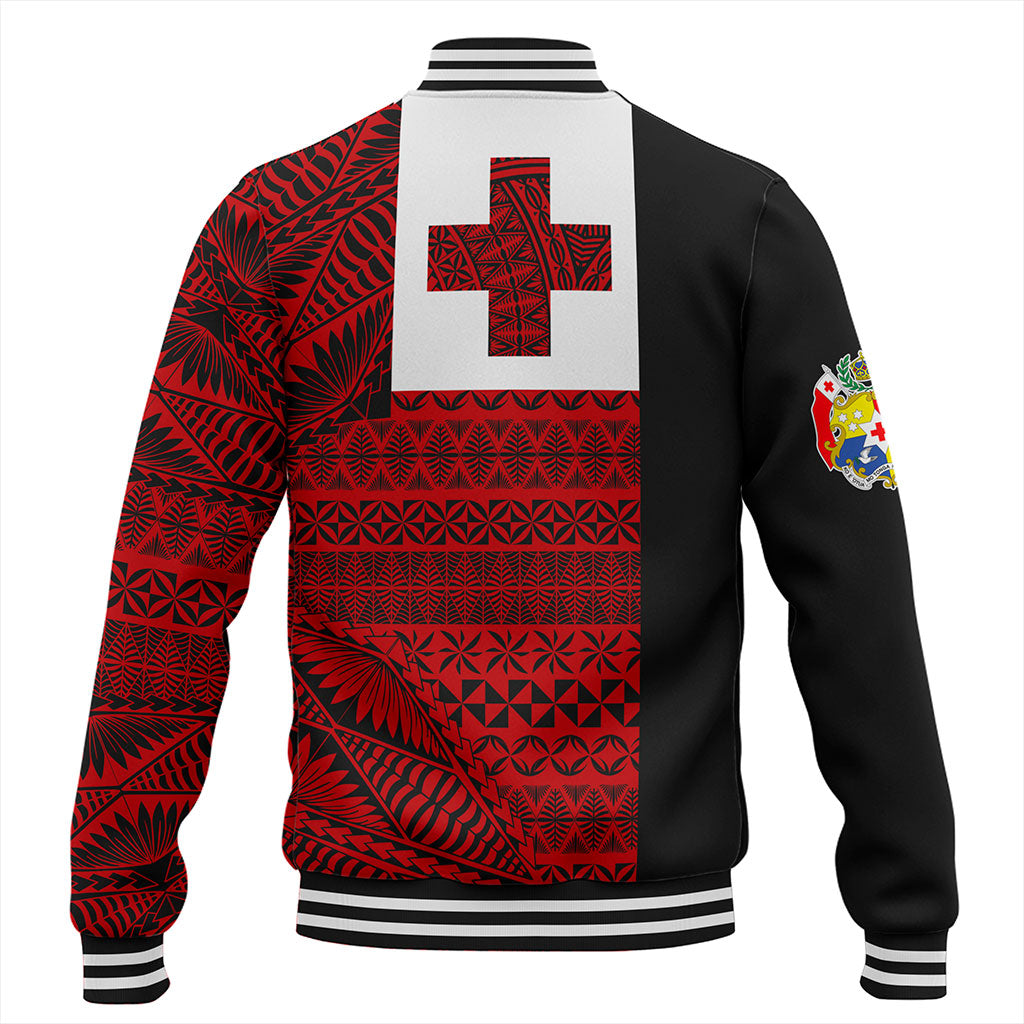 Tonga Baseball Jacket Flag Ngatu Pattern Style