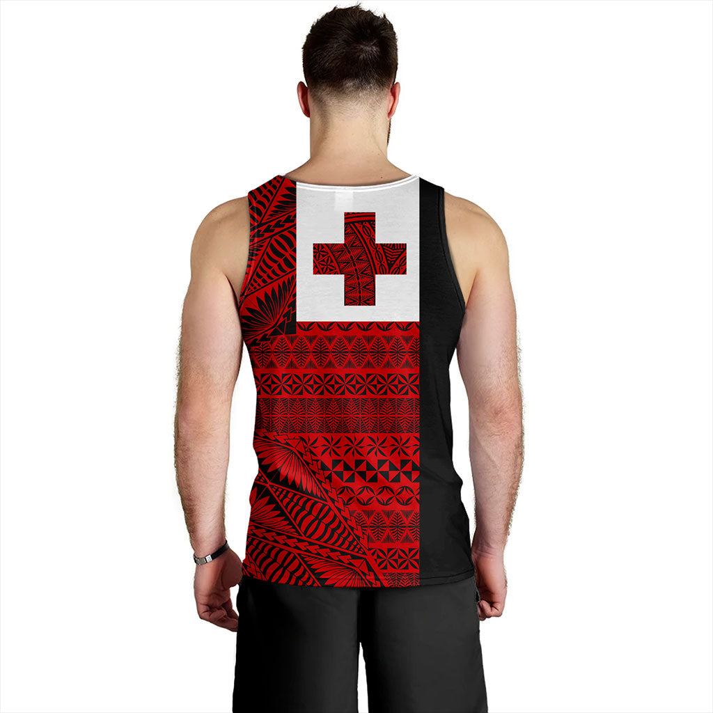 Tonga Tank Top Flag Ngatu Pattern Style