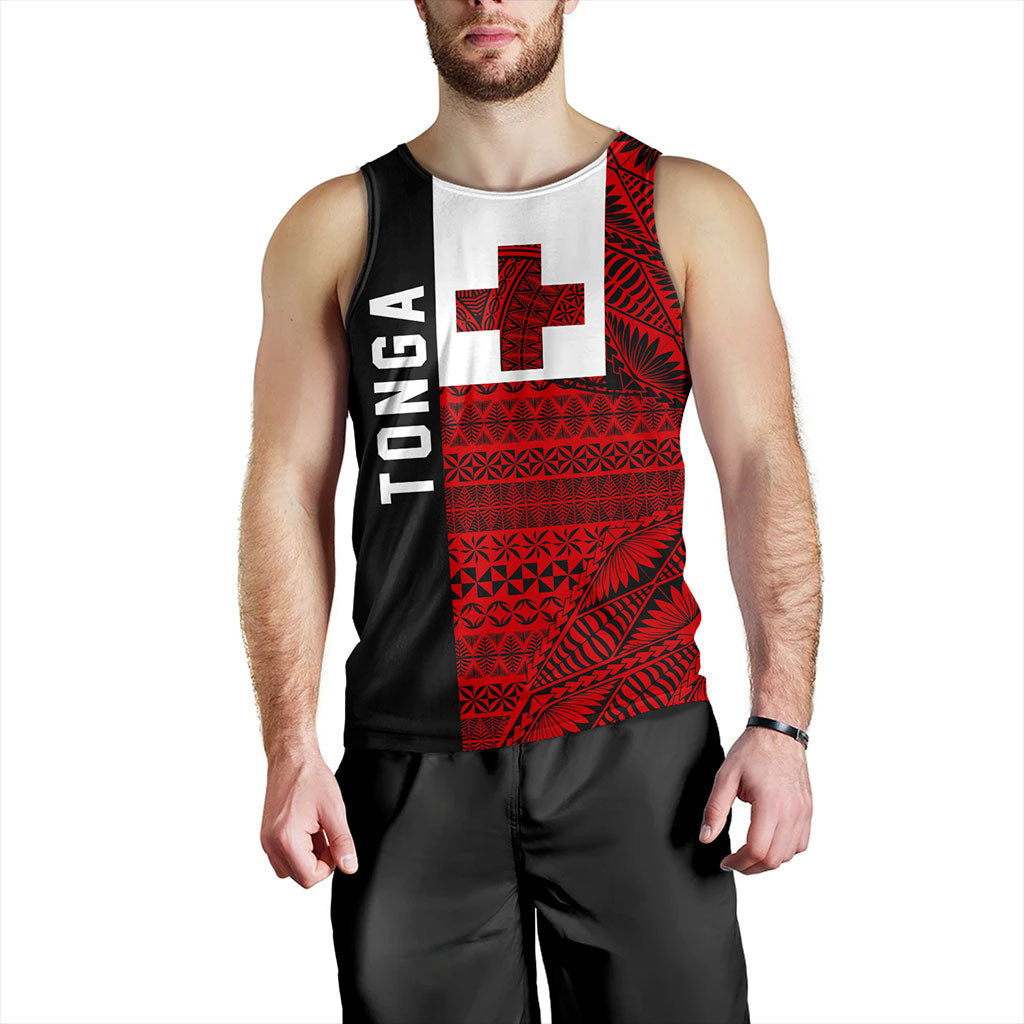 Tonga Tank Top Flag Ngatu Pattern Style