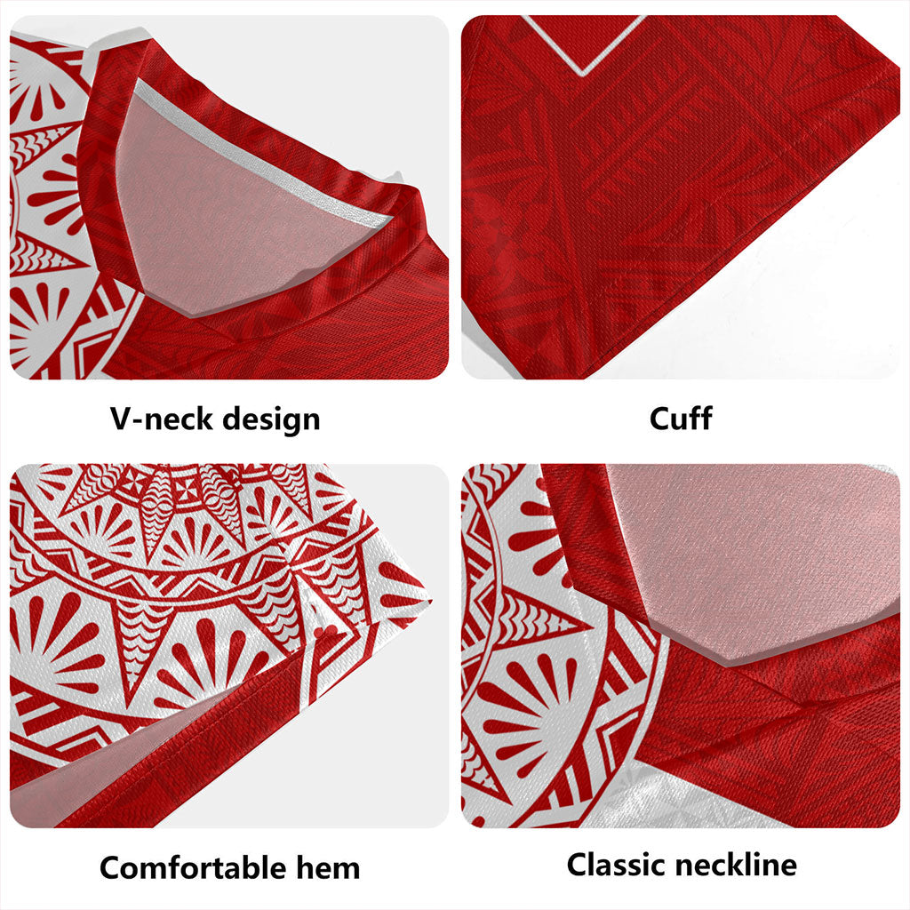 Tonga Rugby Jersey Kingdom of Tonga Ngatu Pattern Circle