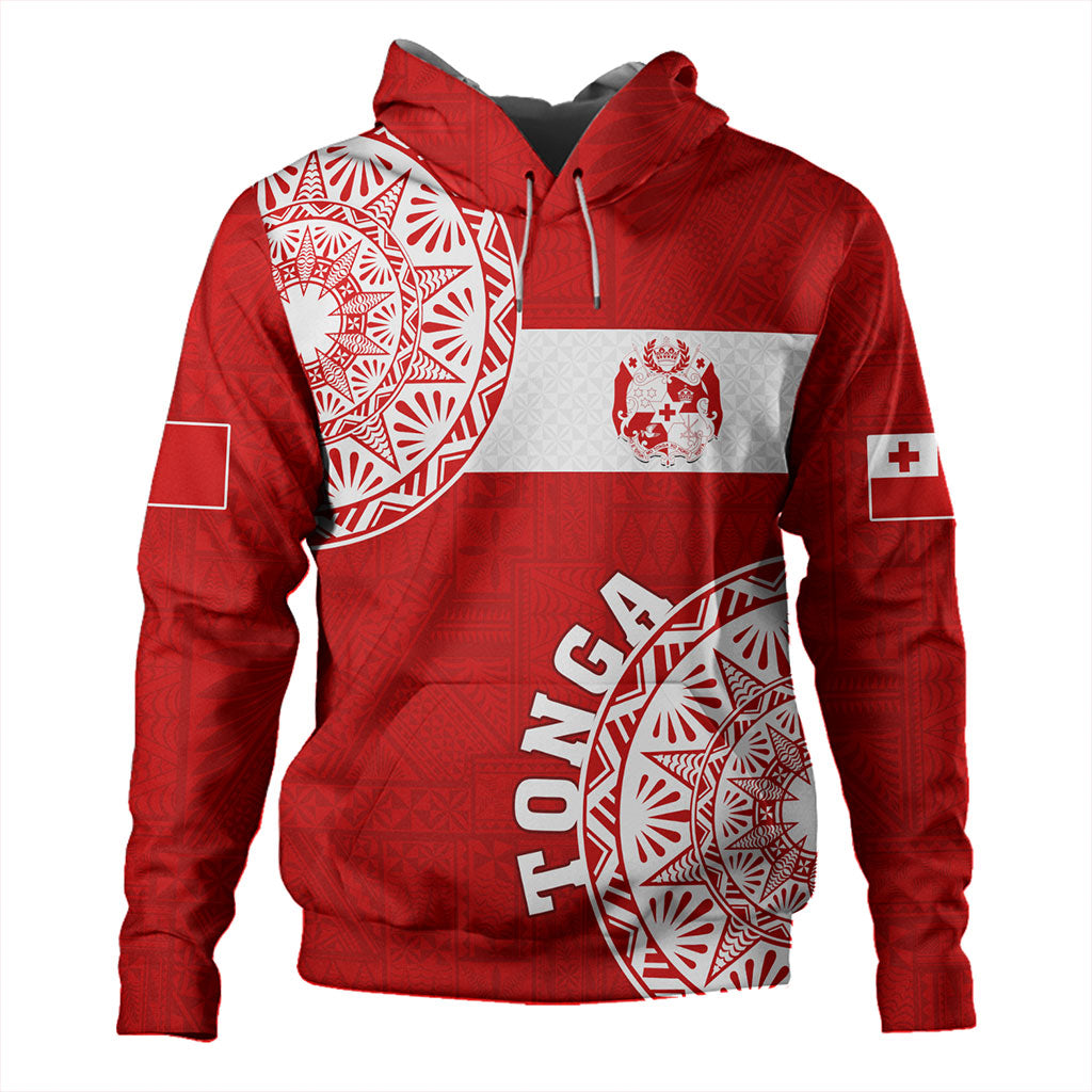 Tonga Hoodie Kingdom of Tonga Ngatu Pattern Circle