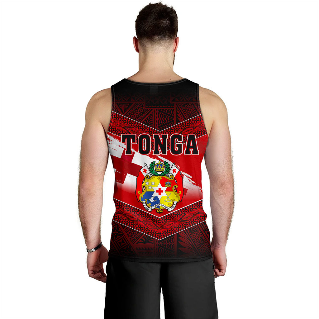 Tonga Tank Top Tapa Ngatu Nesian Island Matching Flag Grunge