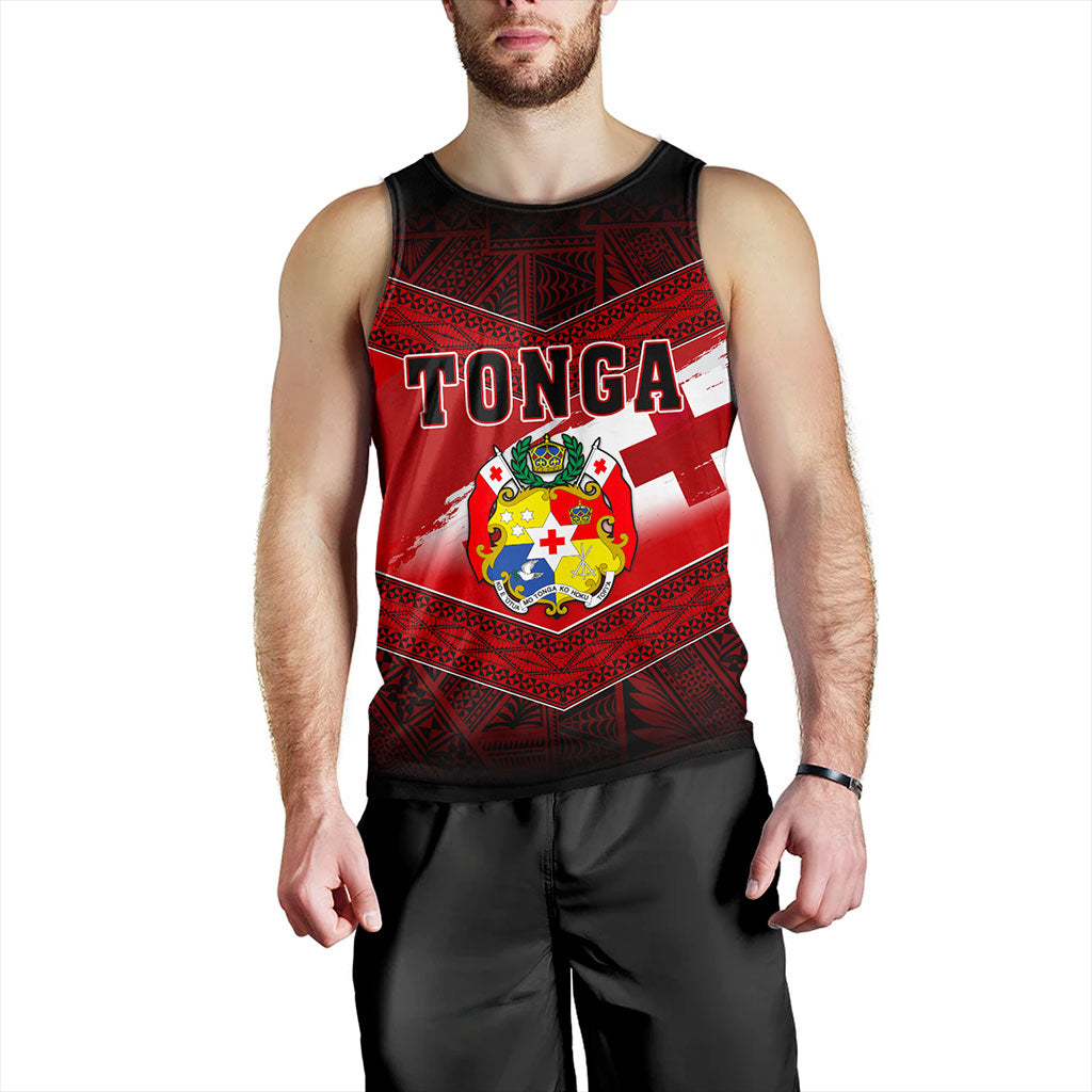Tonga Tank Top Tapa Ngatu Nesian Island Matching Flag Grunge