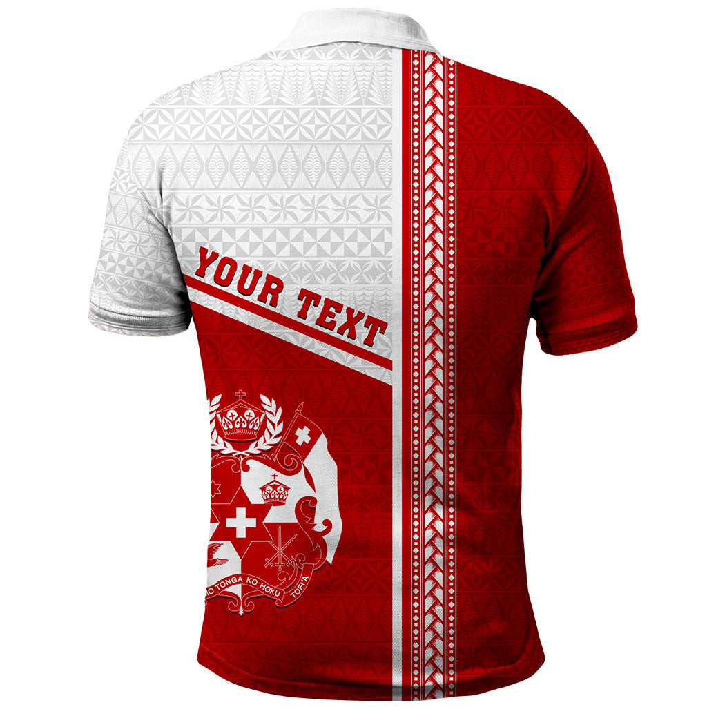 Tonga Polo Shirt Custom Tribal Ngatu Design Flag