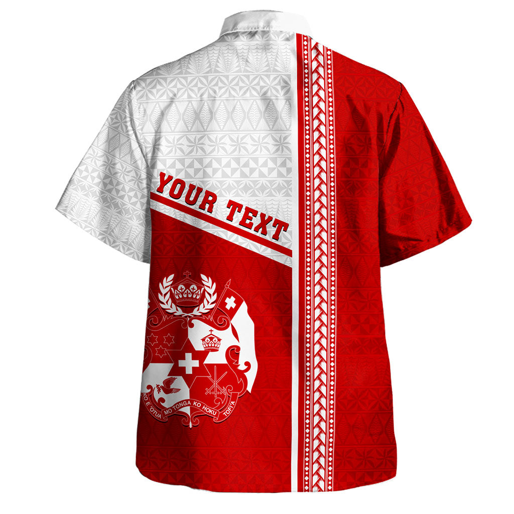 Tonga Hawaiian Shirt Custom Tribal Ngatu Design Flag