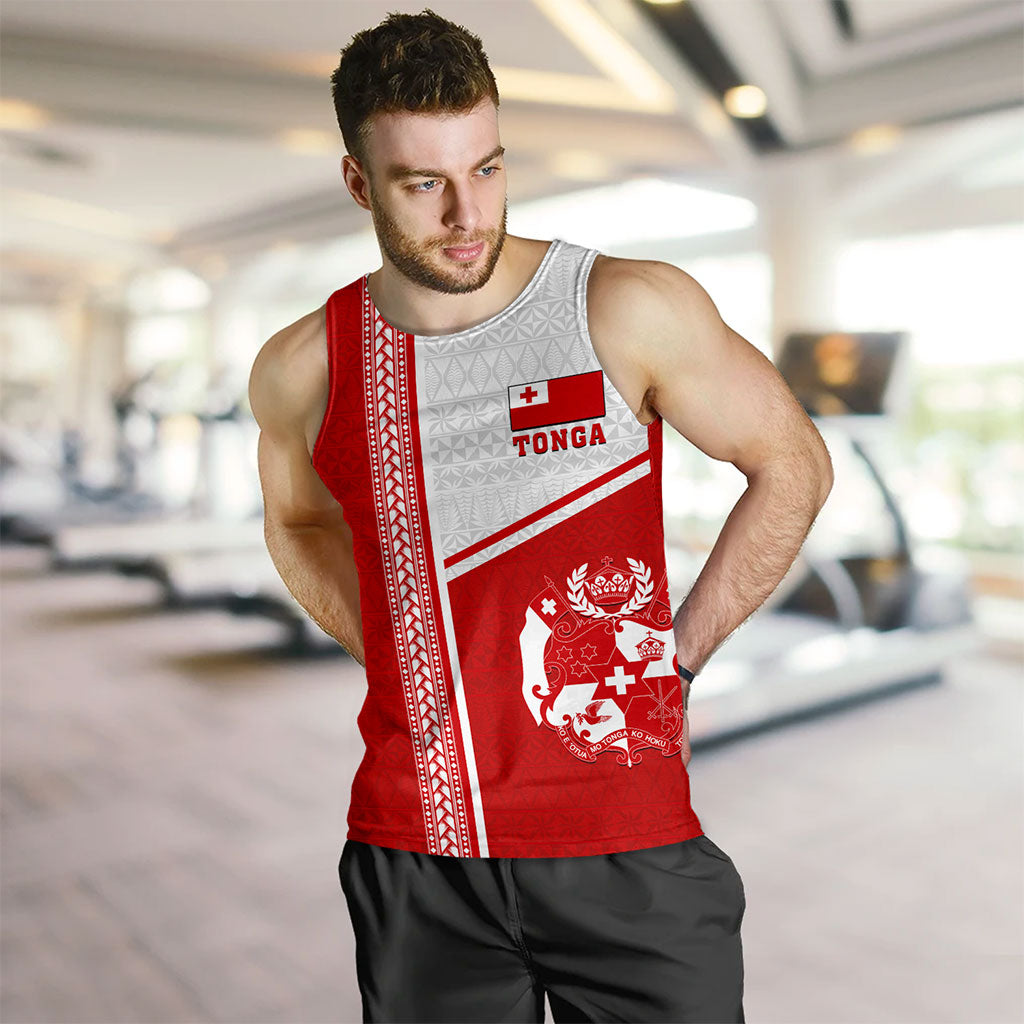 Tonga Tank Top Custom Tribal Ngatu Design Flag