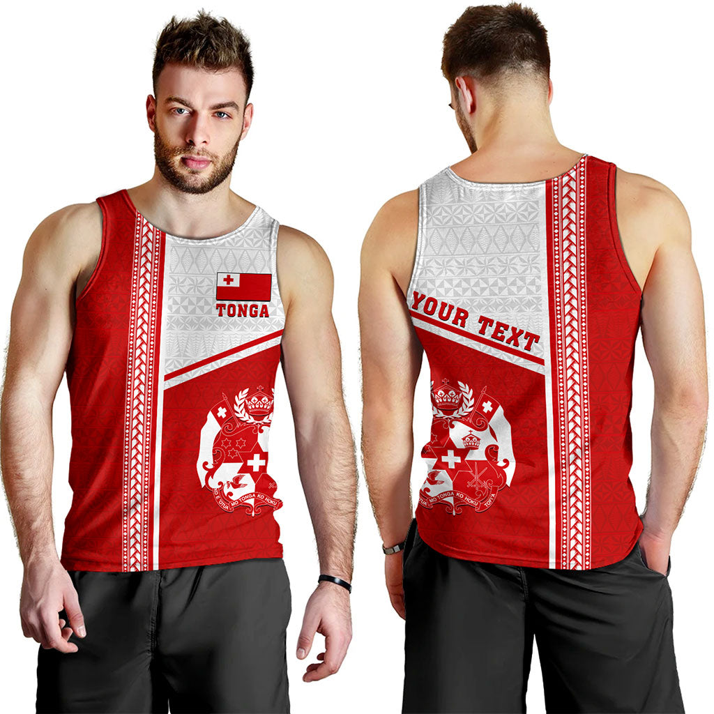 Tonga Tank Top Custom Tribal Ngatu Design Flag