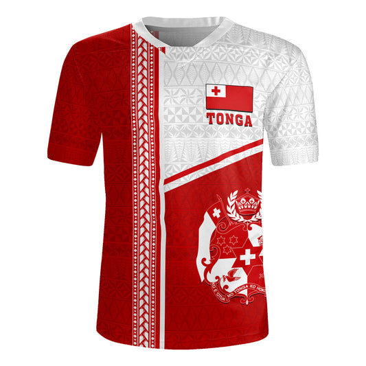 Tonga Rugby Jersey Custom Tribal Ngatu Design Flag