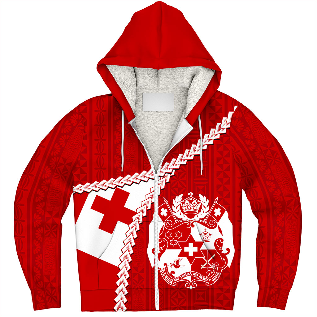 Tonga Sherpa Hoodie Ngatu Tapa Pride Style