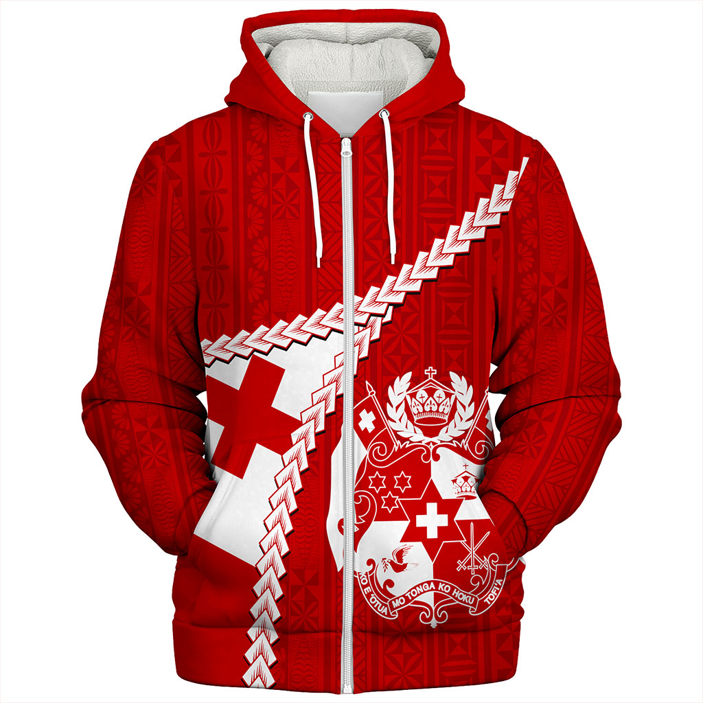 Tonga Sherpa Hoodie Ngatu Tapa Pride Style
