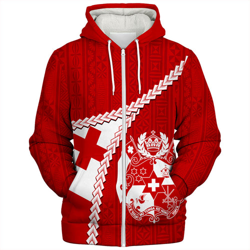 Tonga Sherpa Hoodie Ngatu Tapa Pride Style