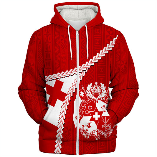 Tonga Sherpa Hoodie Ngatu Tapa Pride Style