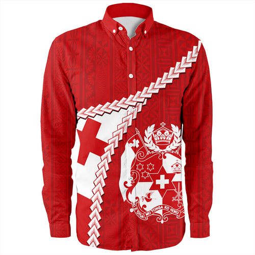 Tonga Long Sleeve Shirt Ngatu Tapa Pride Style