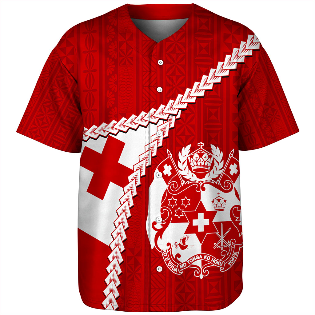 Tonga Baseball Shirt Ngatu Tapa Pride Style