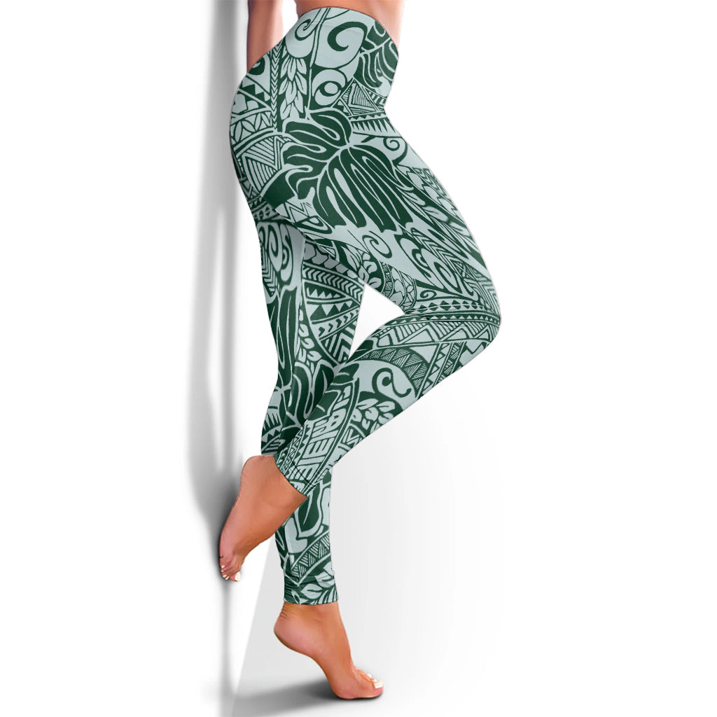 Hawaii Legging Tribal Leaf