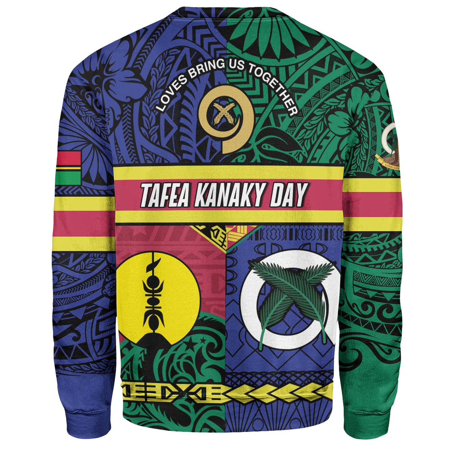 Vanuatu Sweatshirt Custom Tafea Kanaky Day Tribal Patterns Special Design