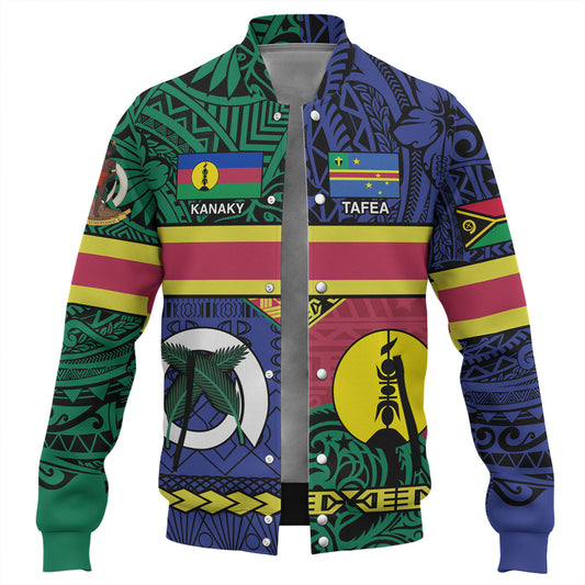 Vanuatu Baseball Jacket Custom Tafea Kanaky Day Tribal Patterns Special Design