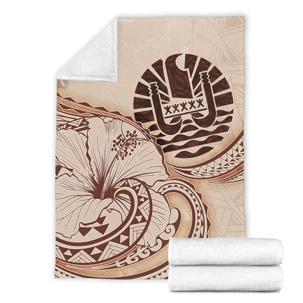 Tahiti Premium Blanket Hibiscus Flower Vintage Style