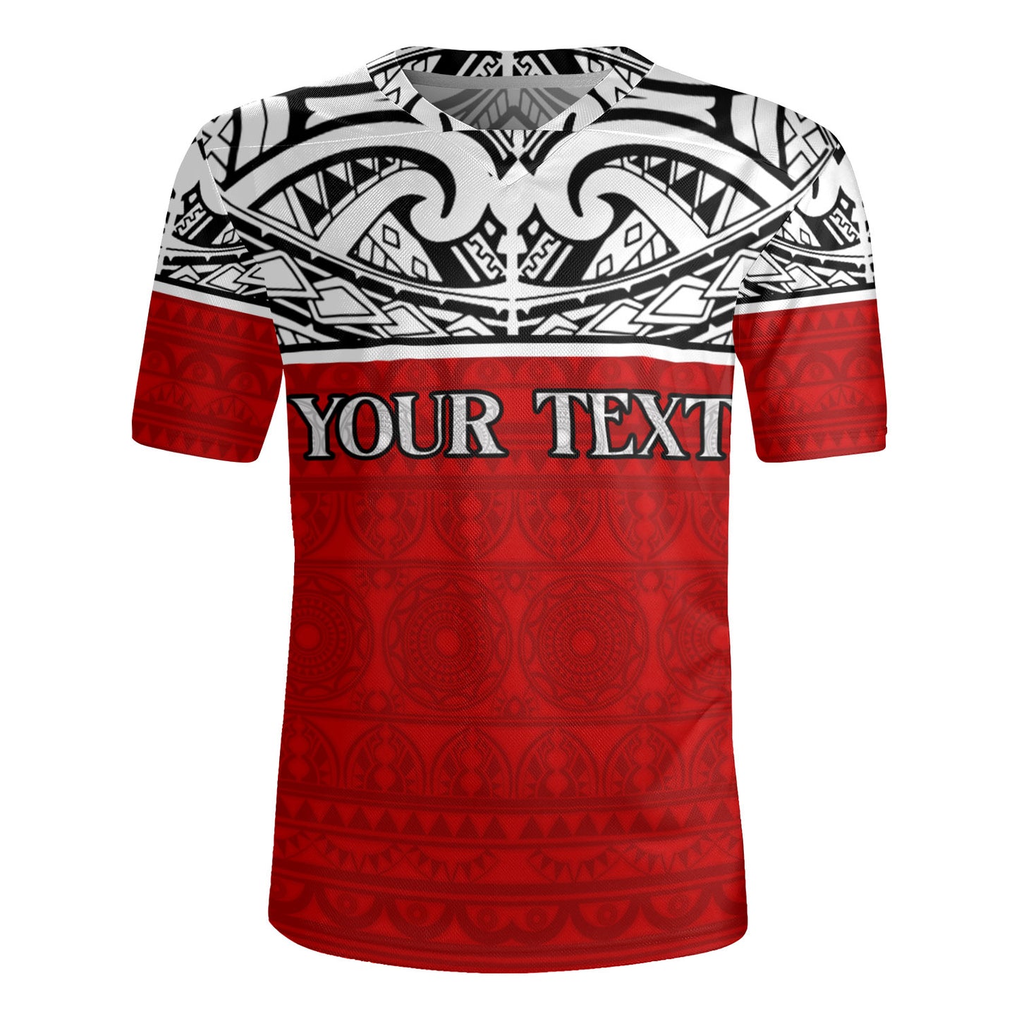 Tahiti Custom Personalised Rugby Jersey Coat Of Arms Polynesia Patterns Style
