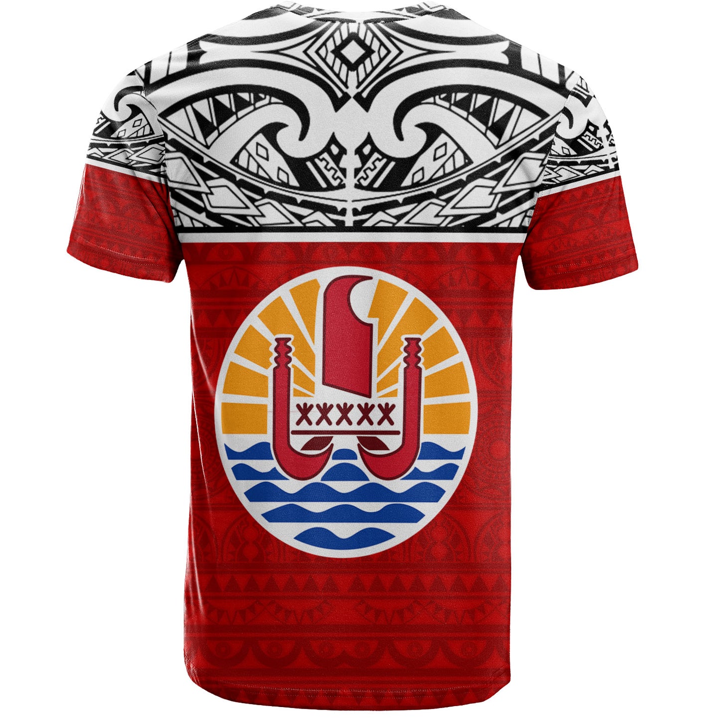 Tahiti Custom Personalised T-Shirt Coat Of Arms Polynesia Patterns Style