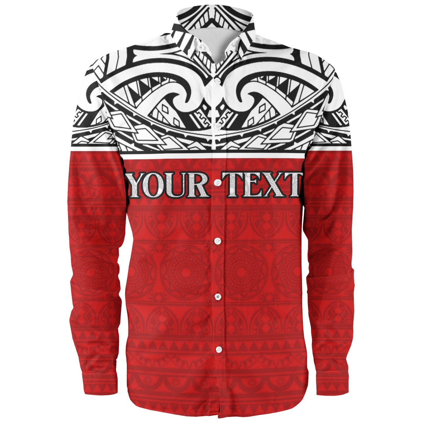 Tahiti Custom Personalised Long Sleeve Shirt Coat Of Arms Polynesia Patterns Style
