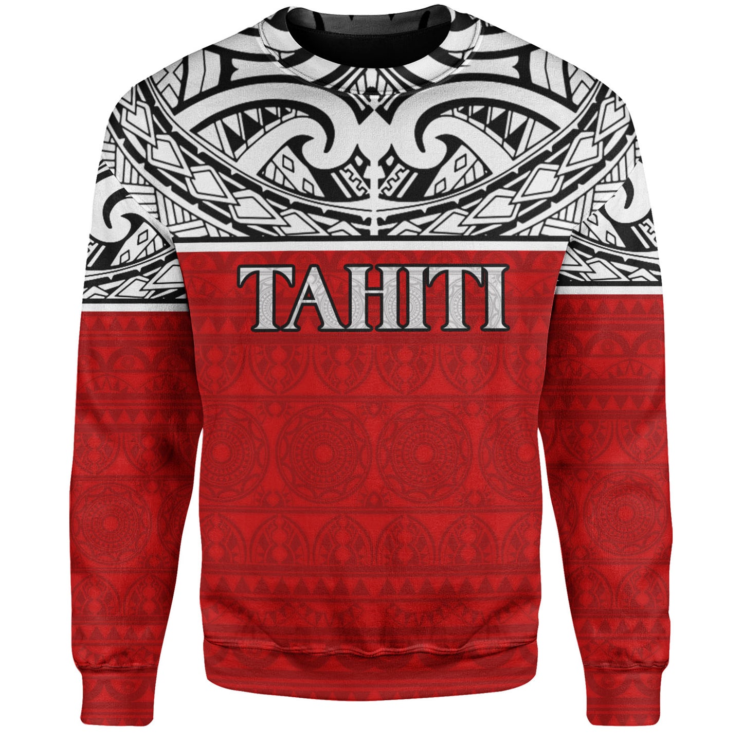 Tahiti Custom Personalised Sweatshirt Coat Of Arms Polynesia Patterns Style