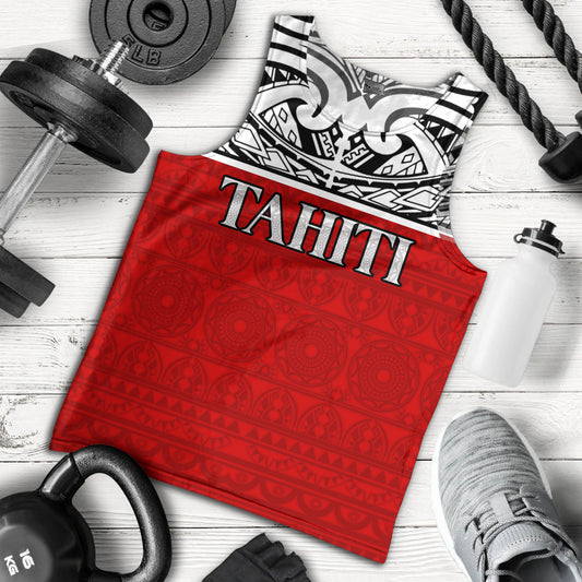 Tahiti Custom Personalised Tank Top Coat Of Arms Polynesia Patterns Style