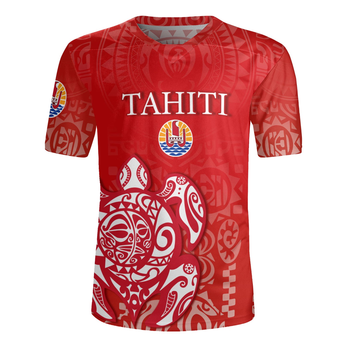 Tahiti Rugby Jersey Tahitian Tribal Tattoos Style