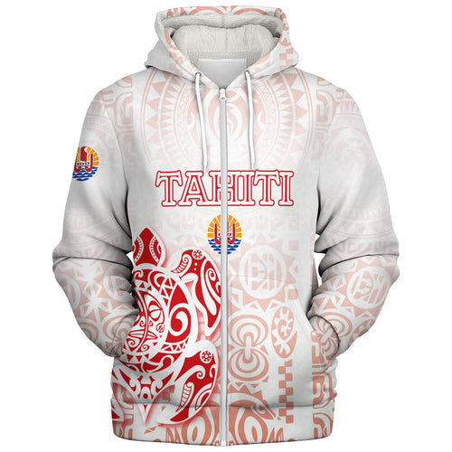 Tahiti Sherpa Hoodie Tahitian Tribal Tattoos Style