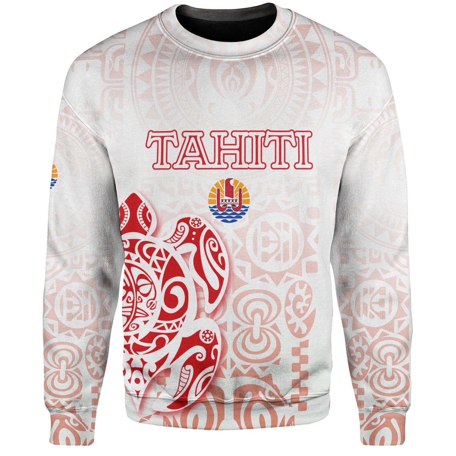 Tahiti Sweatshirt Tahitian Tribal Tattoos Style