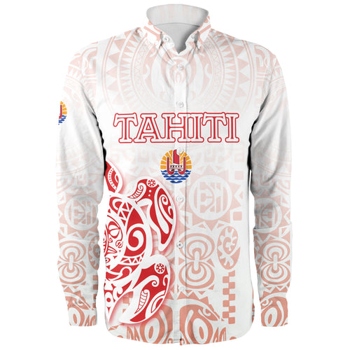 Tahiti Long Sleeve Shirt Tahitian Tribal Tattoos Style