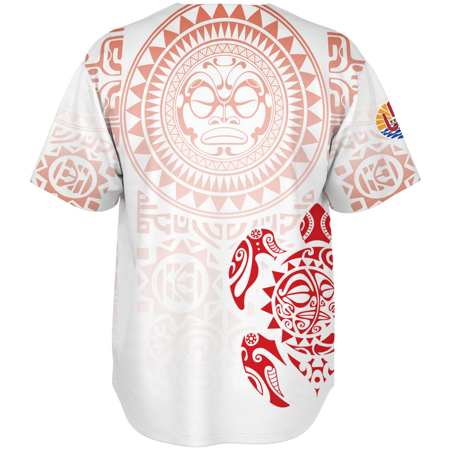 Tahiti Baseball Shirt Tahitian Tribal Tattoos Style