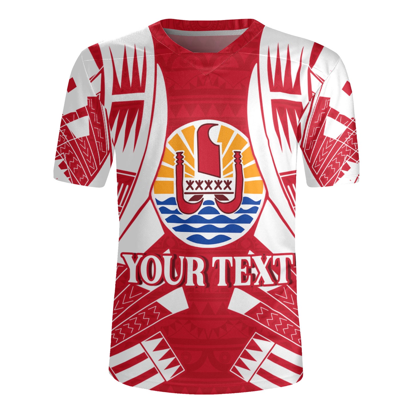 Tahiti Custom Personalised Rugby Jersey Tattoo Style