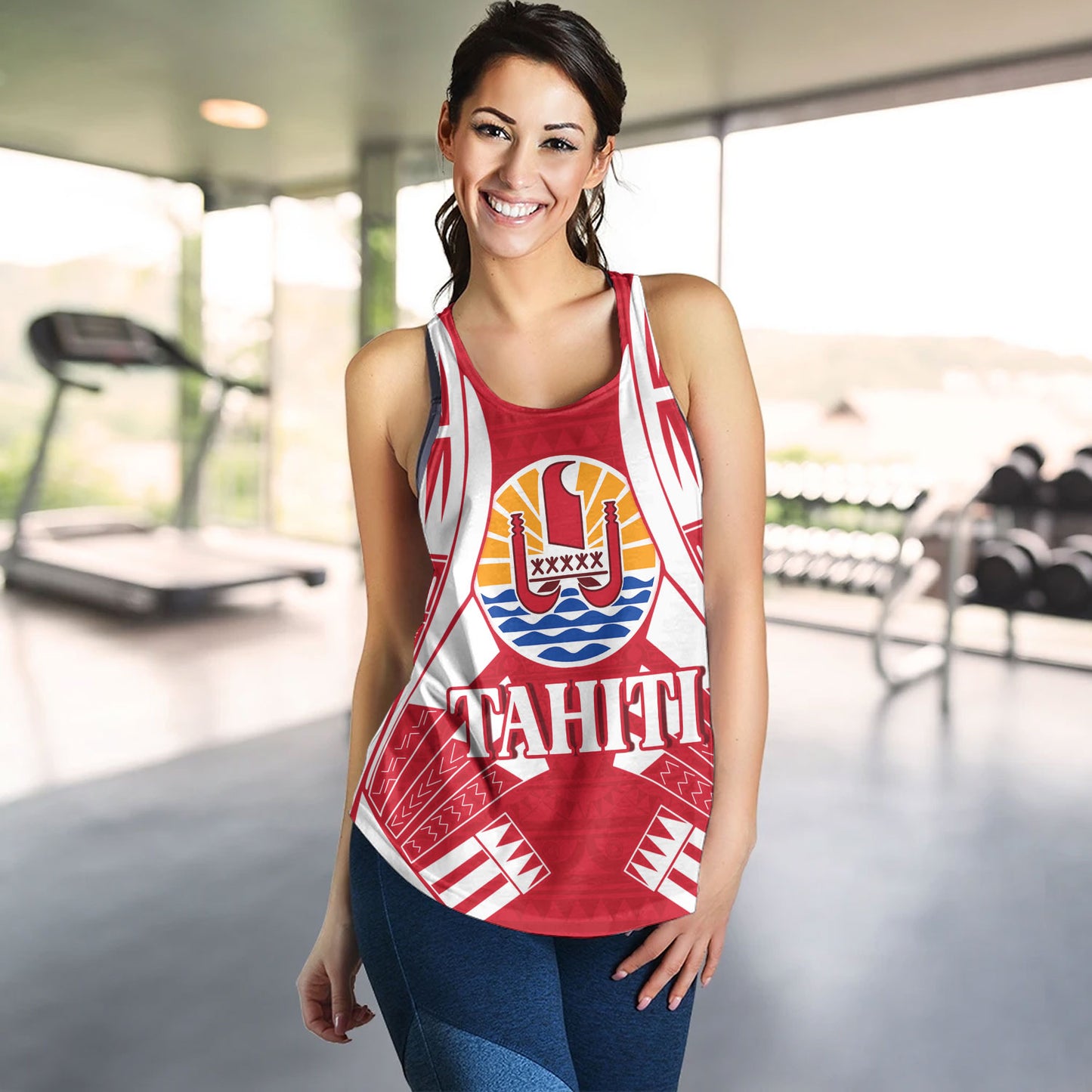 Tahiti Custom Personalised Women Tank Tattoo Style