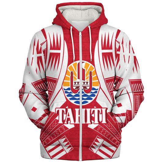 Tahiti Custom Personalised Sherpa Hoodie Tattoo Style