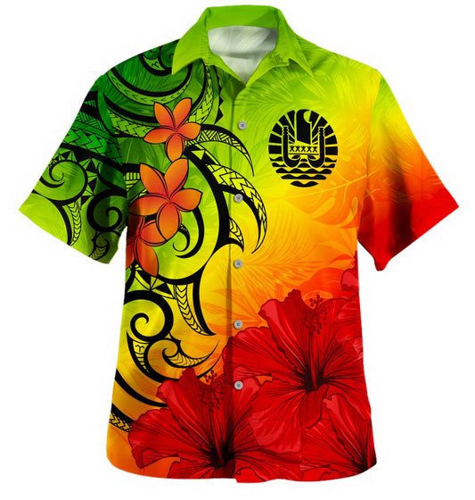 Austral Islands Hawaiian Shirt Turtle Polynesian Tribal Coat Of Arms
