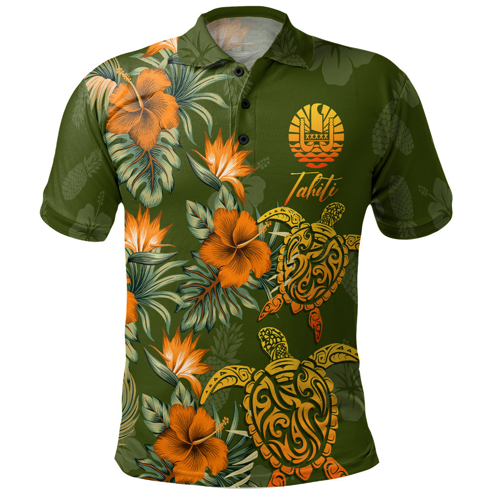 Tahiti Polo Shirt Custom Personalised Polynesian Tropical Summer