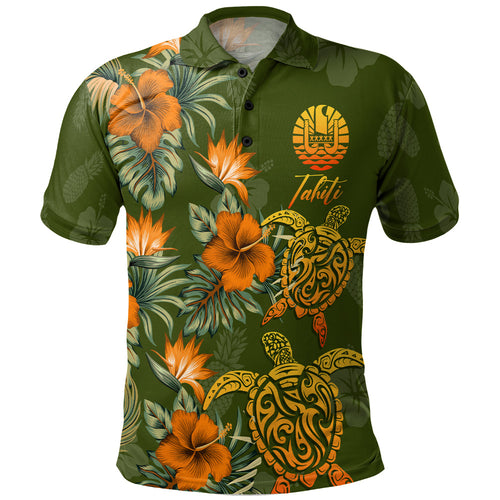 Tahiti Polo Shirt Custom Personalised Polynesian Tropical Summer