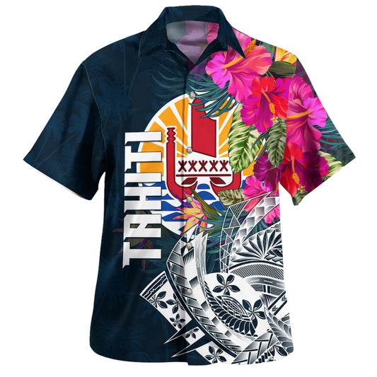 Tahiti Hawaiian Shirt Custom Personalised Fanciful Forest Green