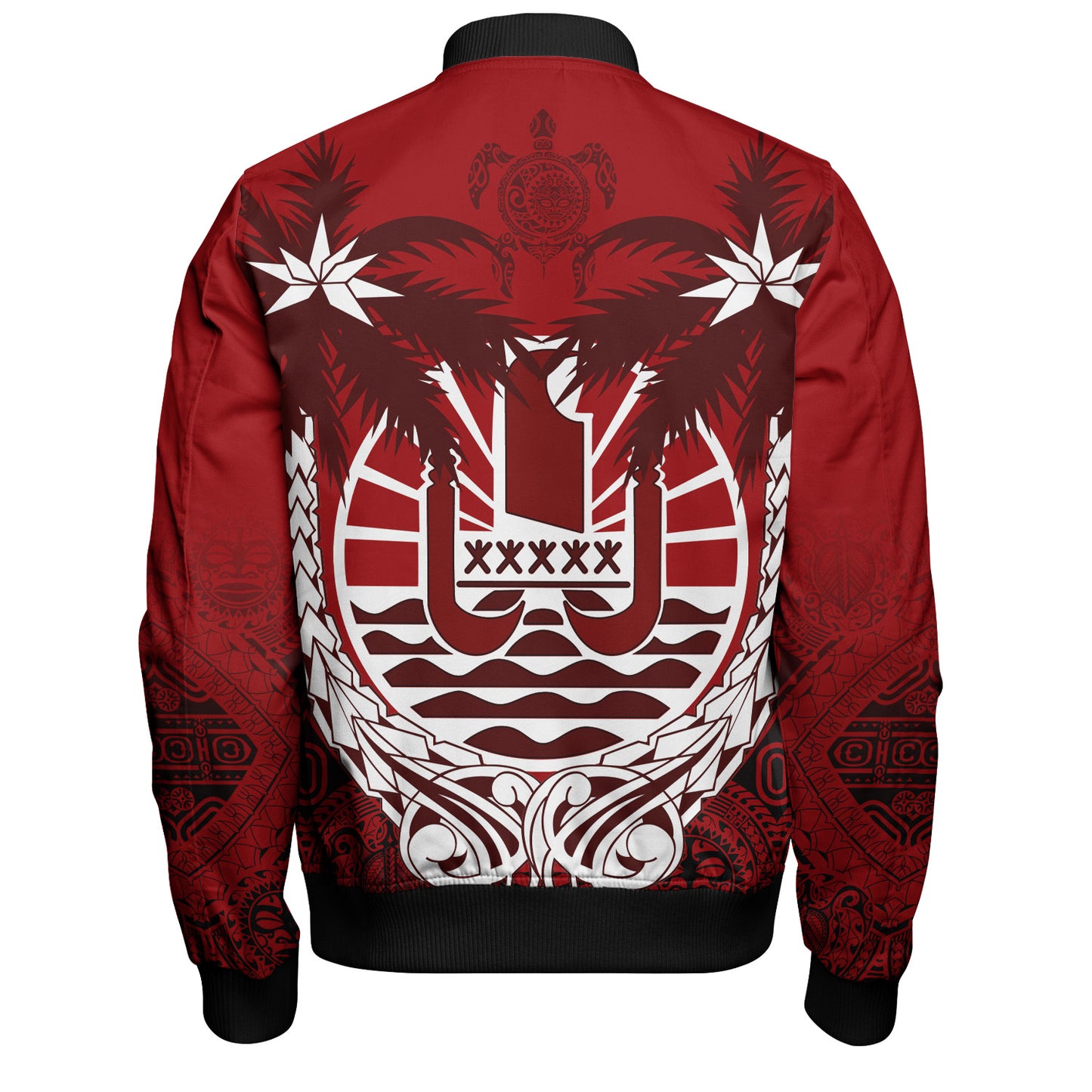 Tahiti Polynesian Coconut Bomber Jacket